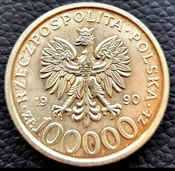 Moneta Solidarność 1990r typ B