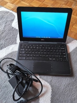 Laptop notebook 11,6" Dell sprawny z zasilaczem fajny poręczny mały 