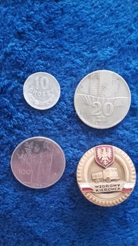 Numizmaty monety 1966 - 10 groszy, 1973-20 zlotych