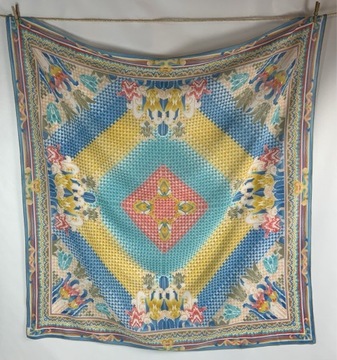 Kolorowa chusta pastelowe wzory duża bawełna 