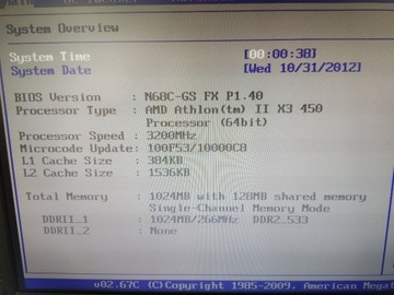 Płyta główna ASRock N68C-GS + procesor AMD X3 450