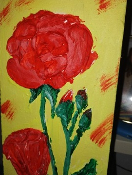 Rękodzieło obraz Dzika Róża