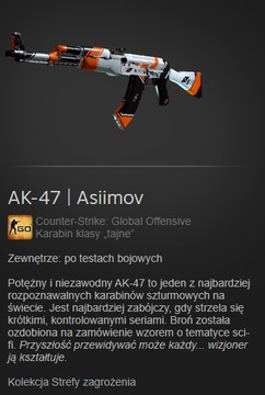 AK-47 Asiimov CS GO CS2 SKIN