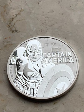 Moneta srebrna MARVEL Captain America 2019