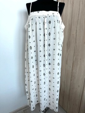 H&M muślinowa sukienka oversize Boho Len