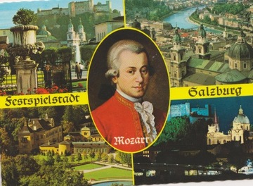 widoki pocztówki  Salzburg- Mozart
