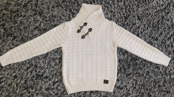 Sweter biały golf rozm. M/L