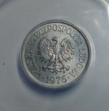 20 groszy 1976 mała data  ANACS MS68 ,MAX JEDYNA