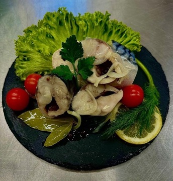 Steki makreli marynowane z cebulą (2.5 kg netto)