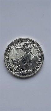 Srebrna Brytyjska Britannia-1oz srebra