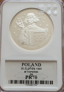 20 zł. Mikołaj Kopernik  1995 Gcn pr70