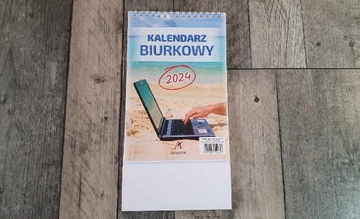 Kalendarz biurkowy 2024r. Laptop NOWY!