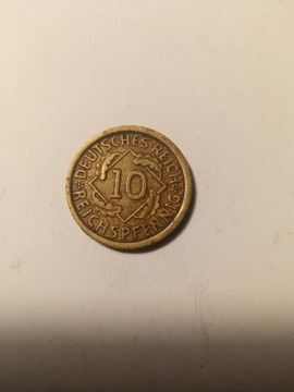 10 reichsfenigów 1930r. A . Niemcy.