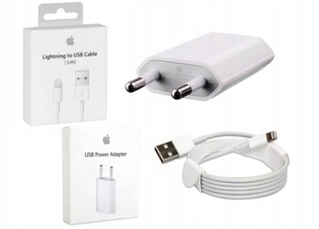 Ładowarka sieciowa  + kabel USB Apple Lightning