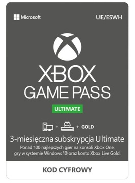 XBOX GAME PASS ULTIMATE 90 DNI - 3 MIESIĄCE