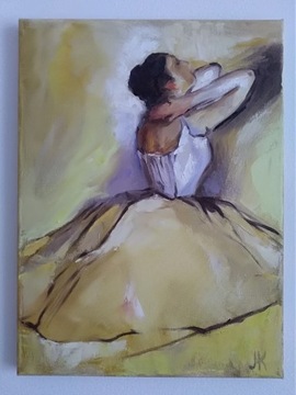 Obraz olejny Baletnica 30x40 cm.