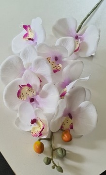 Storczyk Orchidea Silikonowy jak Żywy 90cm Kremowo  Rożowy