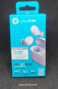 Słuchawki Jlab Go Air Pop beż/lila Bluetooth 