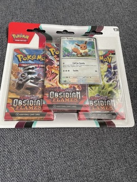 POKEMON OBSIDIAN FLAMES 3-pak! Eever Promo Card!