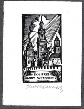 Ex libris Hanny Wysockiej, Kraków-Wawel.