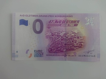 Banknot 0 Euro AvD Oldtimer grand prix Niemcy