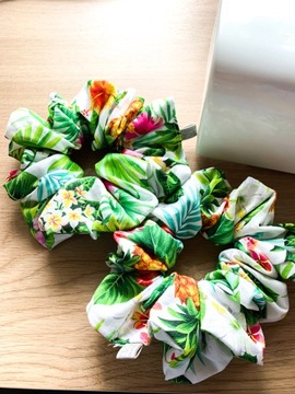 Gumki scrunchie z bawełny handmade