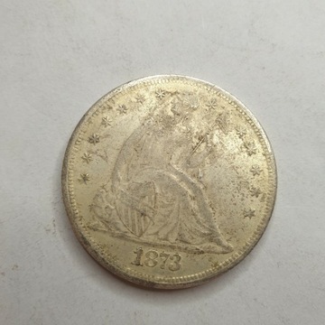 USA 1 dolar 1873  kopia posrebrzana 