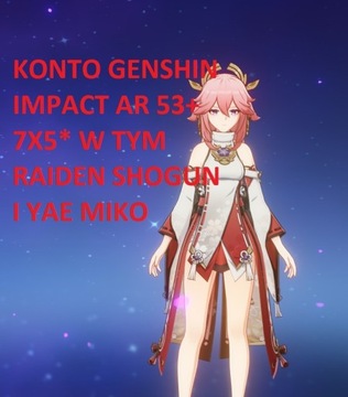 KONTO GENSHIN IMPACT AR 53+