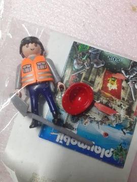 Playmobil figurka robotnik drogowy. Kolekcja 2015