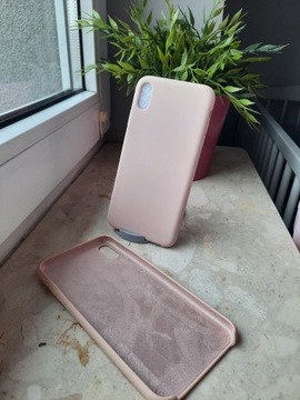 Plecki Etui Iphone XS MAX z mikrofibra różowy 