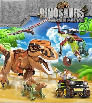 Klocki Jurassic Dinozaury Park Jurajski world nowe