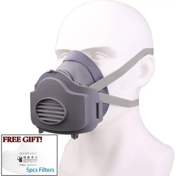 maska przeciwpyłowa Respirator okulary +5 filtrów