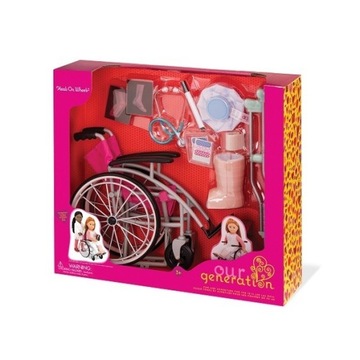 Zestaw z wózkiem inwalidzkim i akcesoriami b.toys