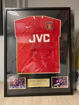 Koszulka autograf Dennis Bergkamp Arsenal prezent