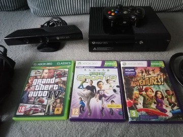 Konsola Xbox360E 320gb + Pad kamera Kinect i 3 Gry