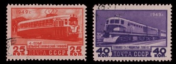 ZSRR 1949 1414 1415 POCIAGI kasowany