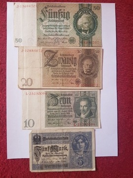 pieniadz papierowy niemcy marki 1917-1924