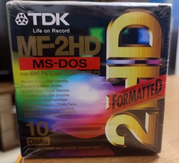 Dyskietki MF-2HD TDK 3,5 " 1,44 MB 10 szt NOWE