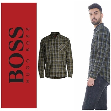 Koszula męska elegancka w kratkę Hugo Boss