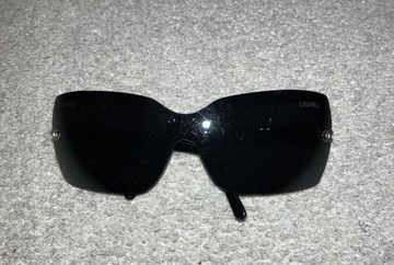 Okulary Chanel przeciwsłoneczne całe czarne