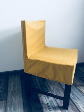 Pokrowce na krzesła żółte zestaw salon jadalnia