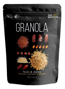 Granola z orzechami i daktylami