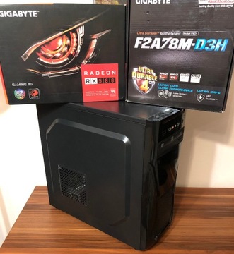 Komputer: AMD A6-5400K, RX580 8GB, 8GB RAM, SSD