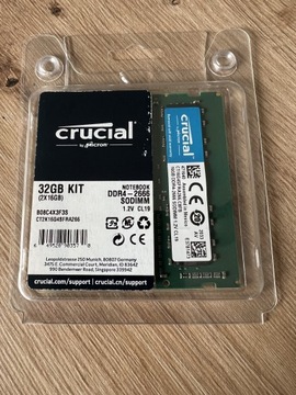 Crucial 32GB KIT DDR4 2666Mhz CT2K16Q4SFRA266