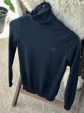 Granatowy golf Jean Paul merino Woolmark S