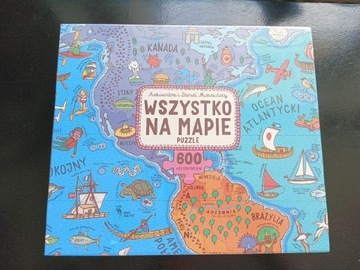 Wszystko na mapie puzzle nowe folia 600 elementów