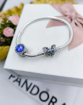 Bransoletka do charms Pandora motylek cyrkonie 925