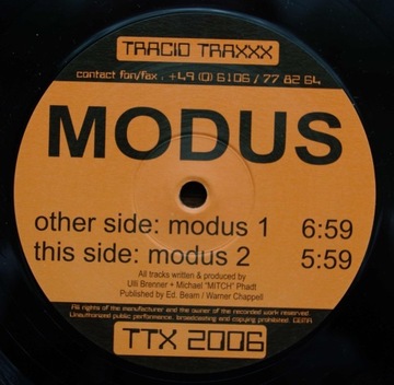 Modus - Modus_=Winyl=_:::HARD TRANCE:::