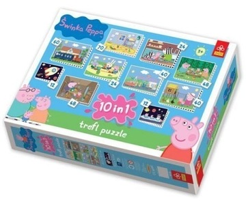 PUZZLE 10w1 Świnka PEPPA pepa - prezent TREFL