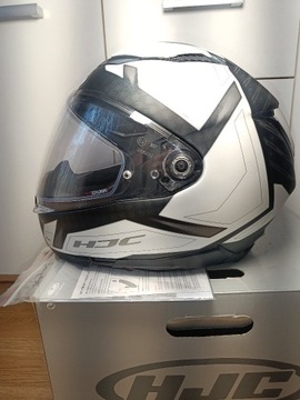 Kask HJC F70 black/white - rozmiar M 57-58